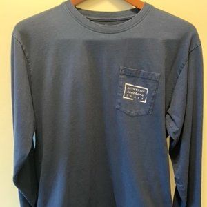 Long Sleeve Southern Marsh Pocket Tee Shirt Navy